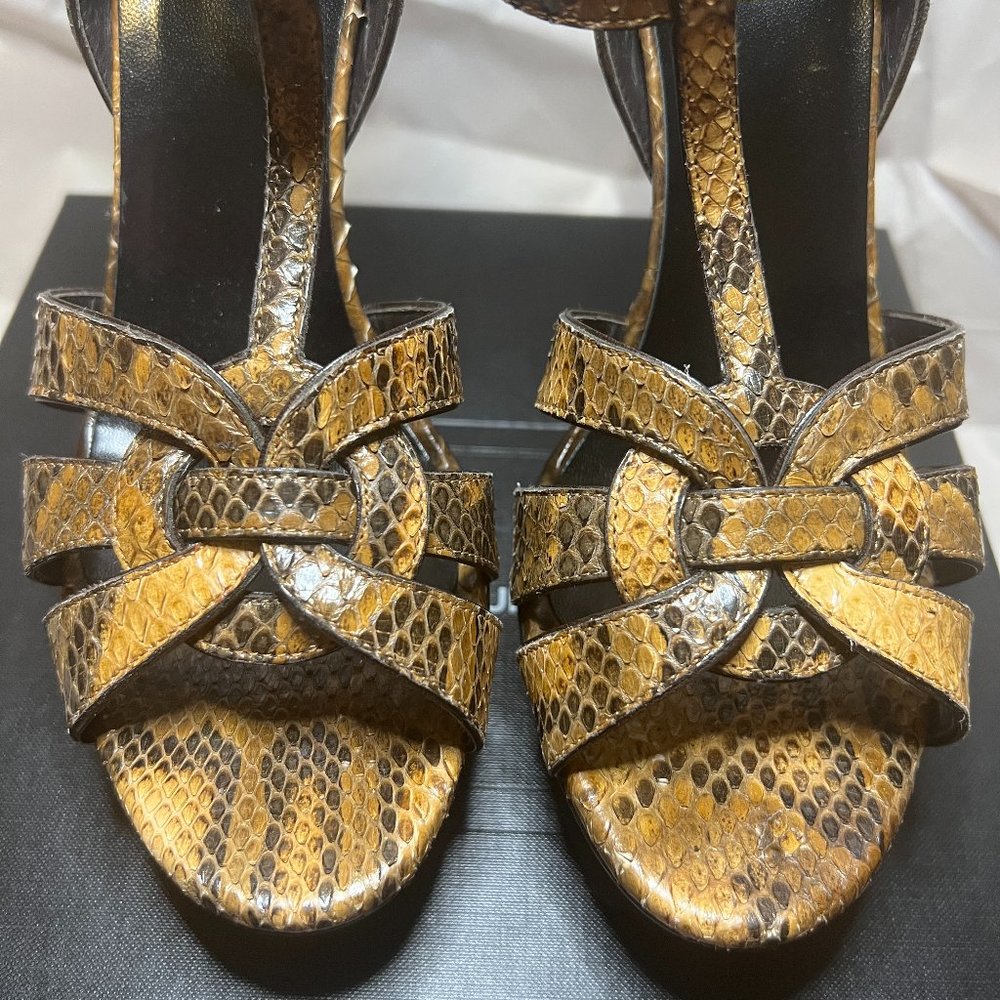 Saint Laurent Python Tribute Sandals - Size 39.5 … - image 2
